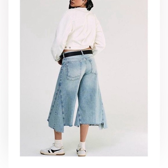 Free people ripple wide leg crop jeans size 28 - Picture 3 of 7